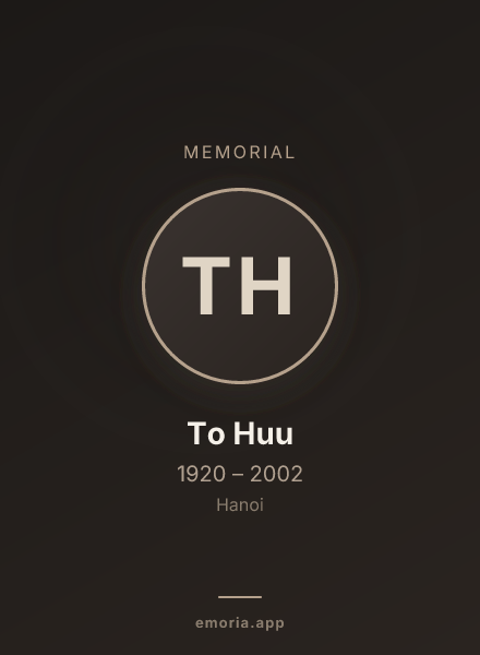 Memorial portrait of To Huu