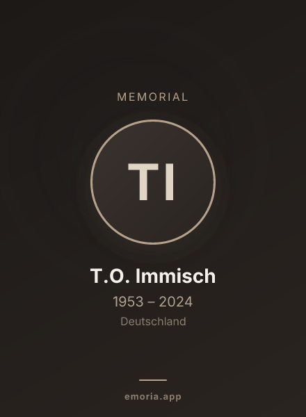 Memorial portrait of T.O. Immisch