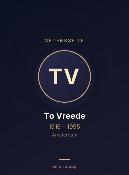 Gedenkportrait von To Vreede