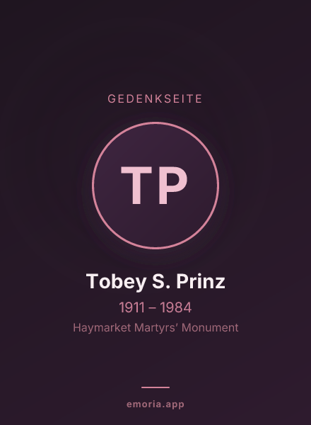 Gedenkportrait von Tobey S. Prinz