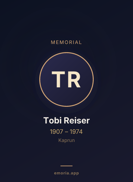 Memorial portrait of Tobi Reiser