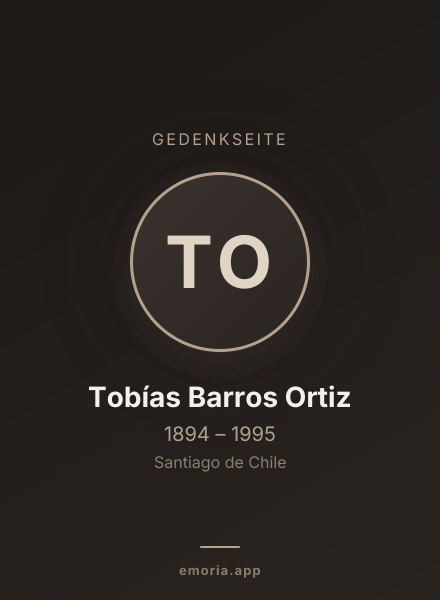 Gedenkportrait von Tobías Barros Ortiz