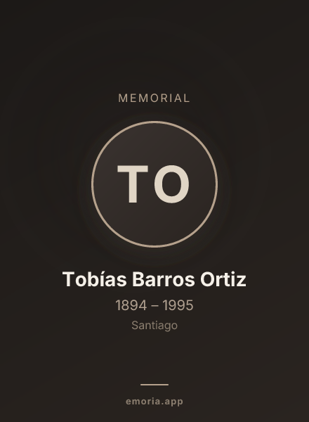Memorial portrait of Tobías Barros Ortiz