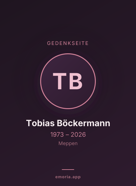 Gedenkportrait von Tobias Böckermann