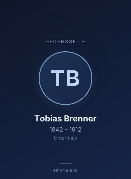 Gedenkportrait von Tobias Brenner