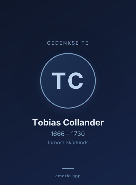 Gedenkportrait von Tobias Collander
