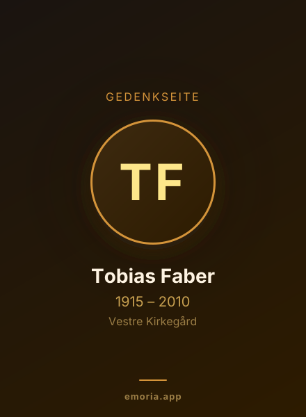 Gedenkportrait von Tobias Faber