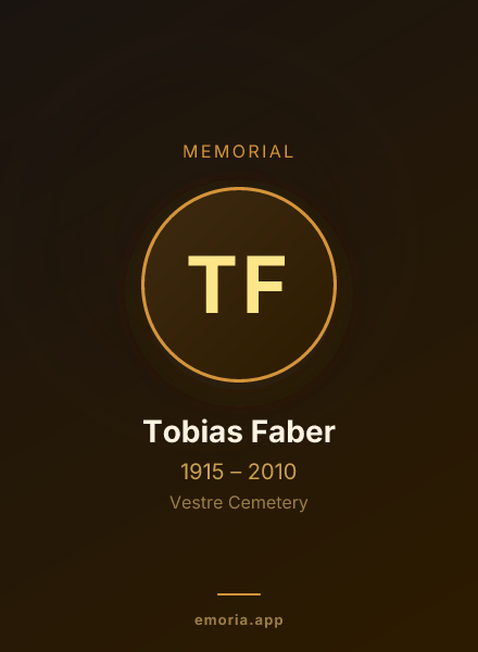 Memorial portrait of Tobias Faber