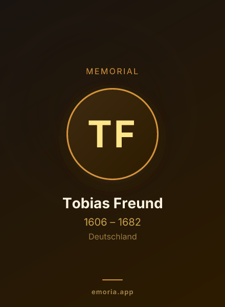 Memorial portrait of Tobias Freund