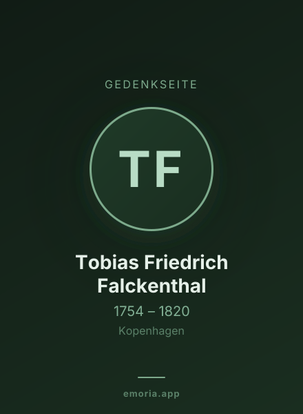 Gedenkportrait von Tobias Friedrich Falckenthal