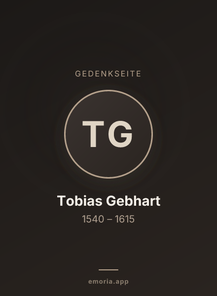 Gedenkportrait von Tobias Gebhart