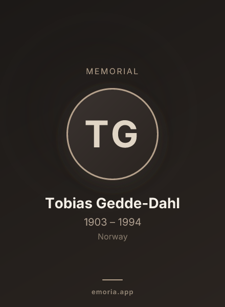 Memorial portrait of Tobias Gedde-Dahl