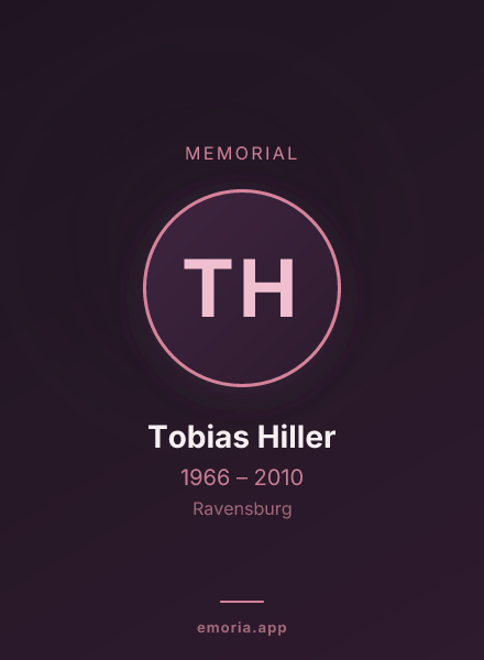 Memorial portrait of Tobias Hiller