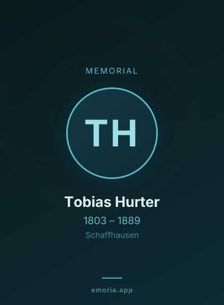 Memorial portrait of Tobias Hurter