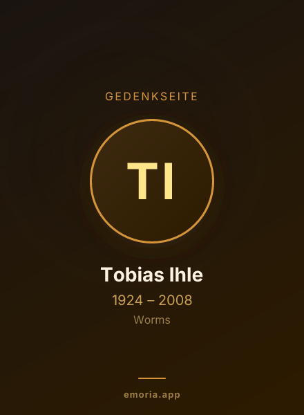 Gedenkportrait von Tobias Ihle