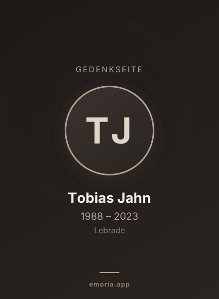 Gedenkportrait von Tobias Jahn