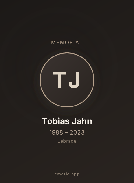Memorial portrait of Tobias Jahn