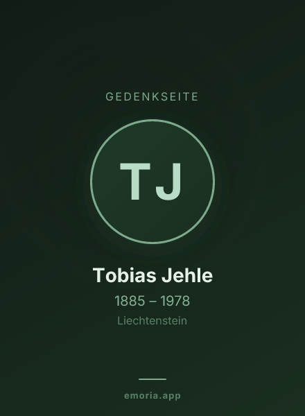 Gedenkportrait von Tobias Jehle