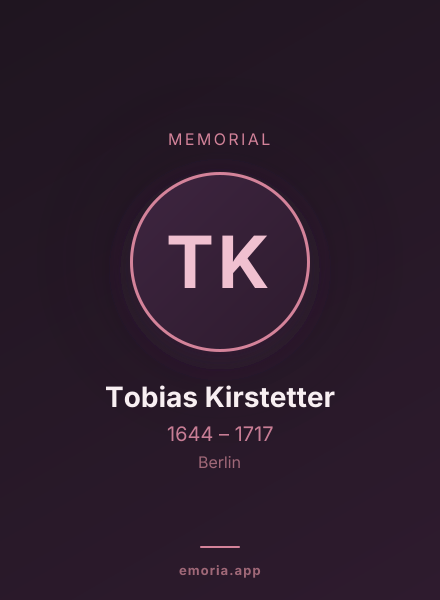 Memorial portrait of Tobias Kirstetter