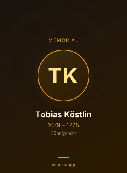 Memorial portrait of Tobias Köstlin