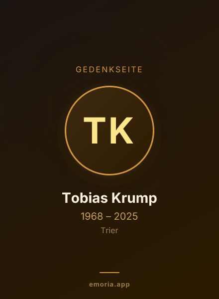 Gedenkportrait von Tobias Krump