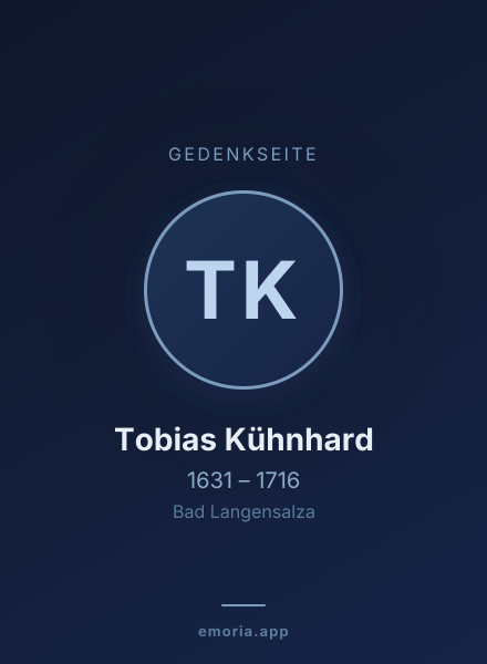 Gedenkportrait von Tobias Kühnhard