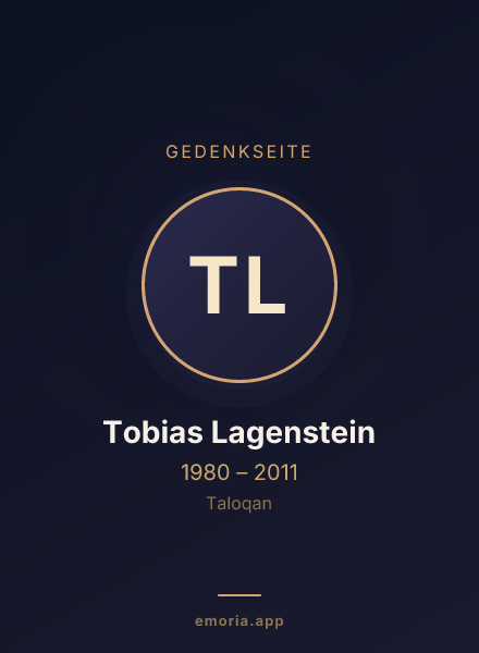 Gedenkportrait von Tobias Lagenstein
