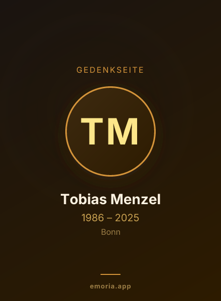 Gedenkportrait von Tobias Menzel