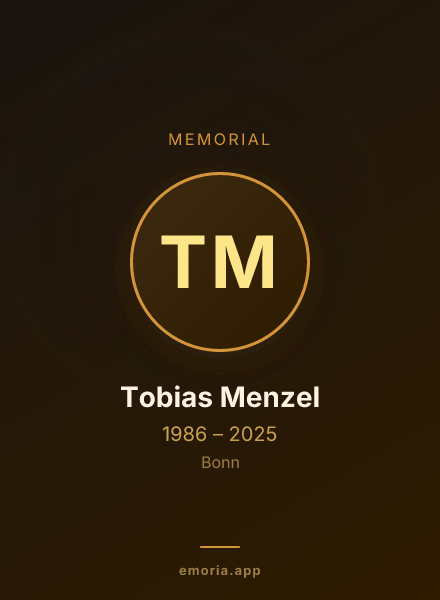 Memorial portrait of Tobias Menzel