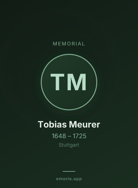 Memorial portrait of Tobias Meurer