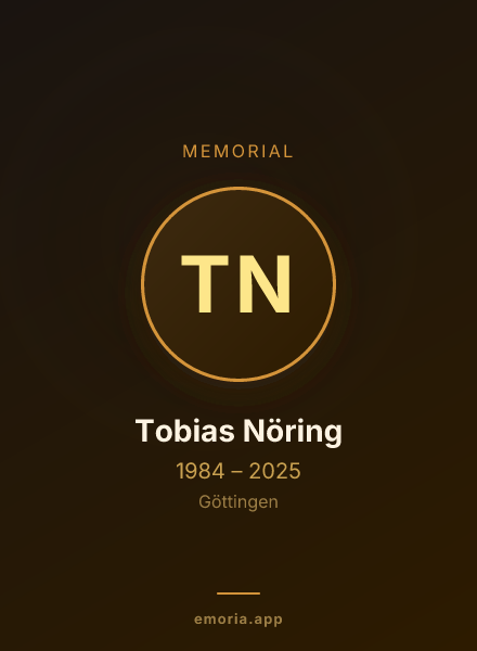 Memorial portrait of Tobias Nöring