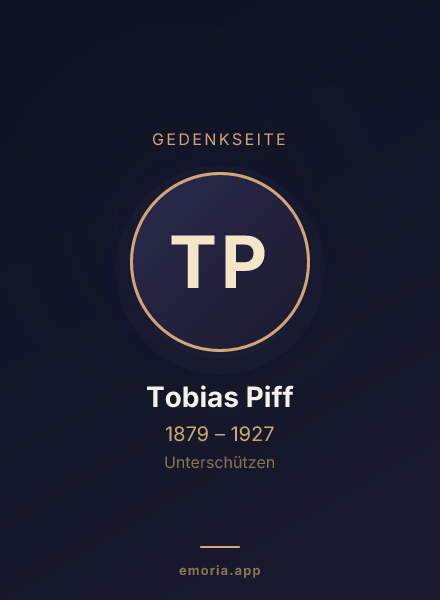 Gedenkportrait von Tobias Piff