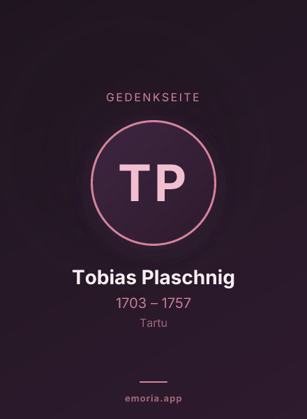 Gedenkportrait von Tobias Plaschnig