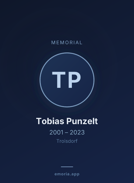 Memorial portrait of Tobias Punzelt