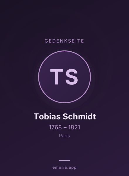Gedenkportrait von Tobias Schmidt