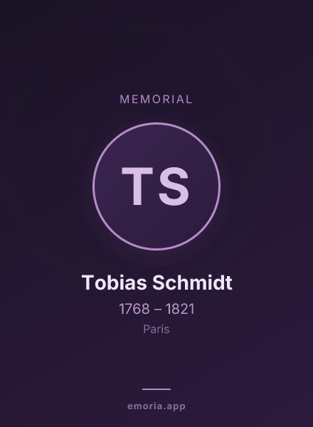 Memorial portrait of Tobias Schmidt