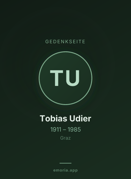 Gedenkportrait von Tobias Udier