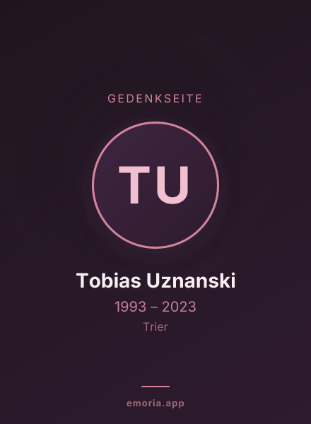 Gedenkportrait von Tobias Uznanski
