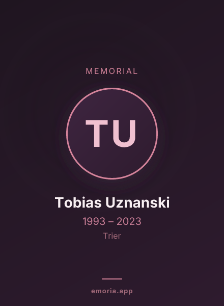 Memorial portrait of Tobias Uznanski