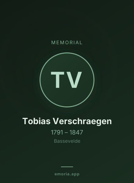 Memorial portrait of Tobias Verschraegen