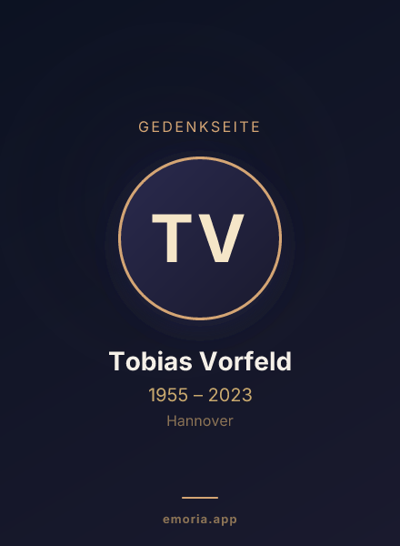 Gedenkportrait von Tobias Vorfeld