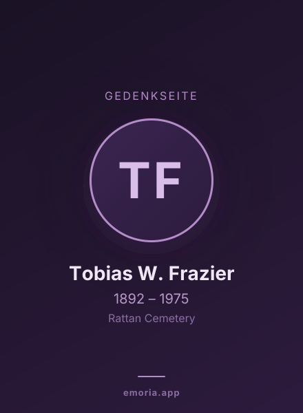 Gedenkportrait von Tobias W. Frazier
