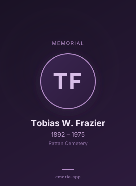 Memorial portrait of Tobias W. Frazier