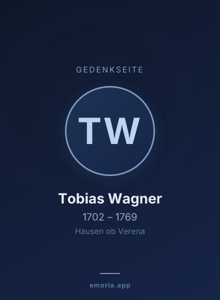 Gedenkportrait von Tobias Wagner