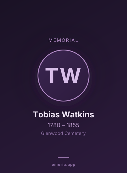 Memorial portrait of Tobias Watkins