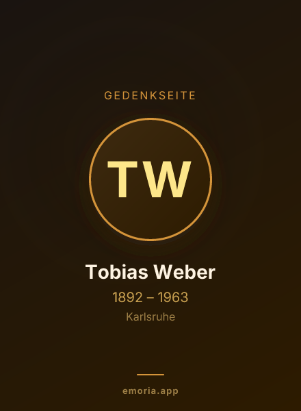 Gedenkportrait von Tobias Weber