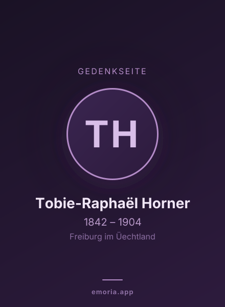 Gedenkportrait von Tobie-Raphaël Horner