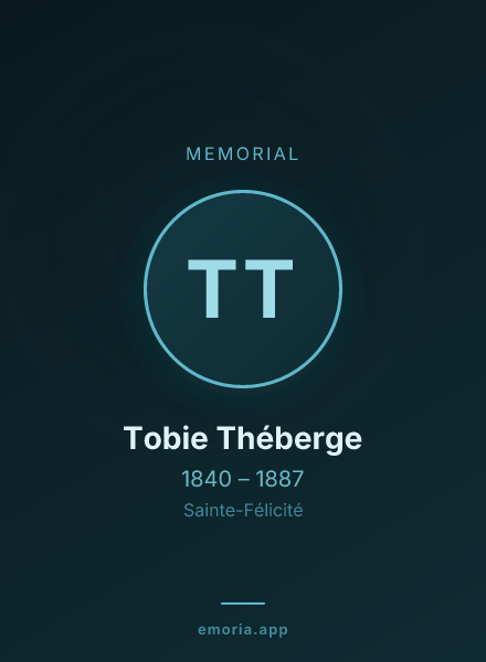 Memorial portrait of Tobie Théberge