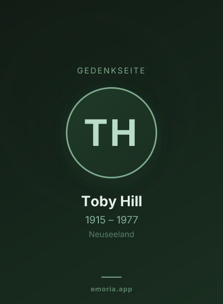 Gedenkportrait von Toby Hill