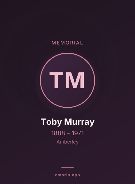 Memorial portrait of Toby Murray